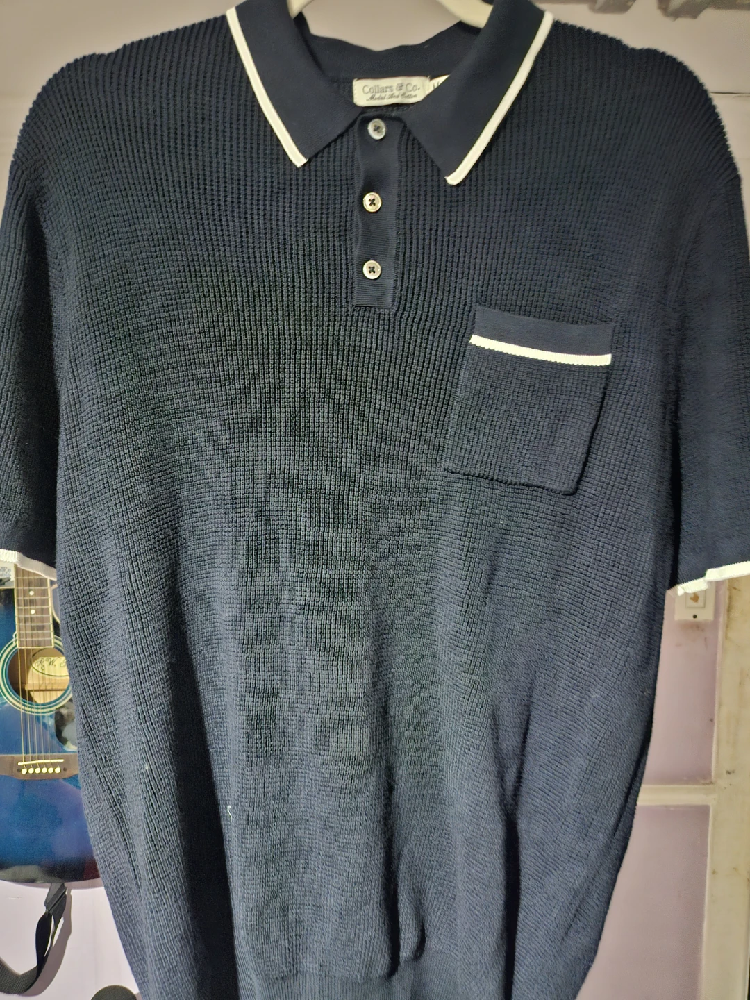 Collars & Co. Modal and Cotton Polo Shirt - Navy - Size M