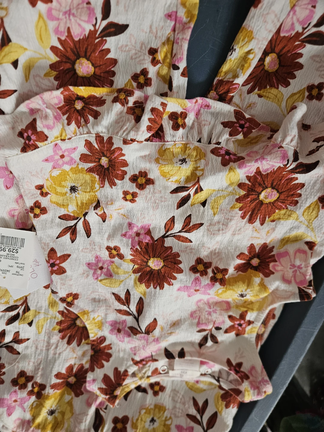 White Floral Wide Leg Pants and Top, 4T - photo 2