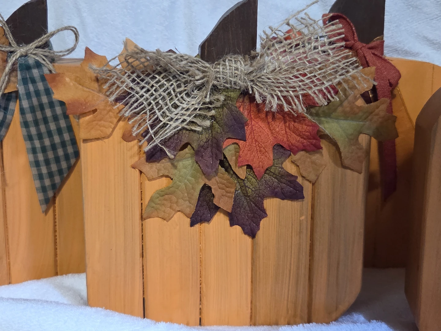Wooden pumpkins
