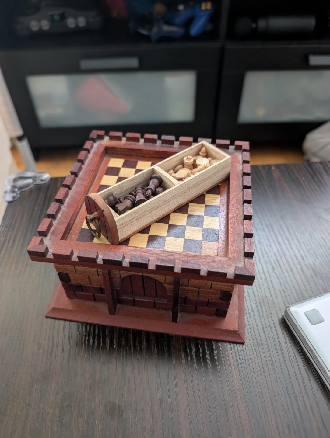 Wooden Castle Chess Set