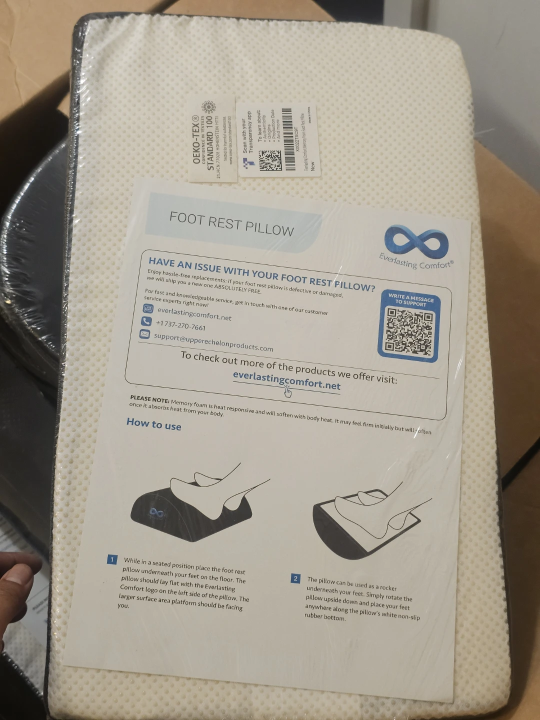 Everlasting Comfort Foot Rest Pillow