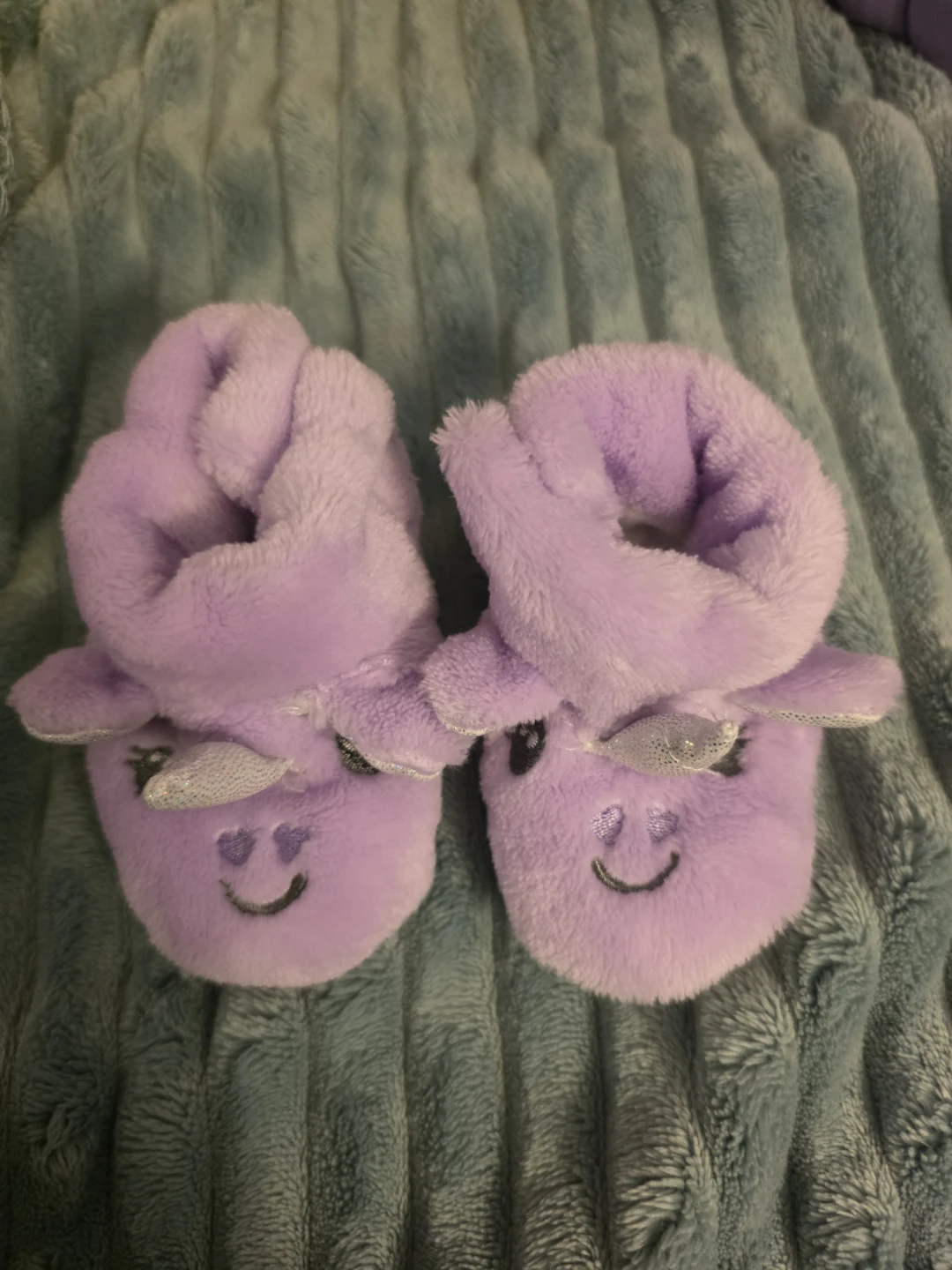 NEW Purple Unicorn Baby Slippers 0-3 Months