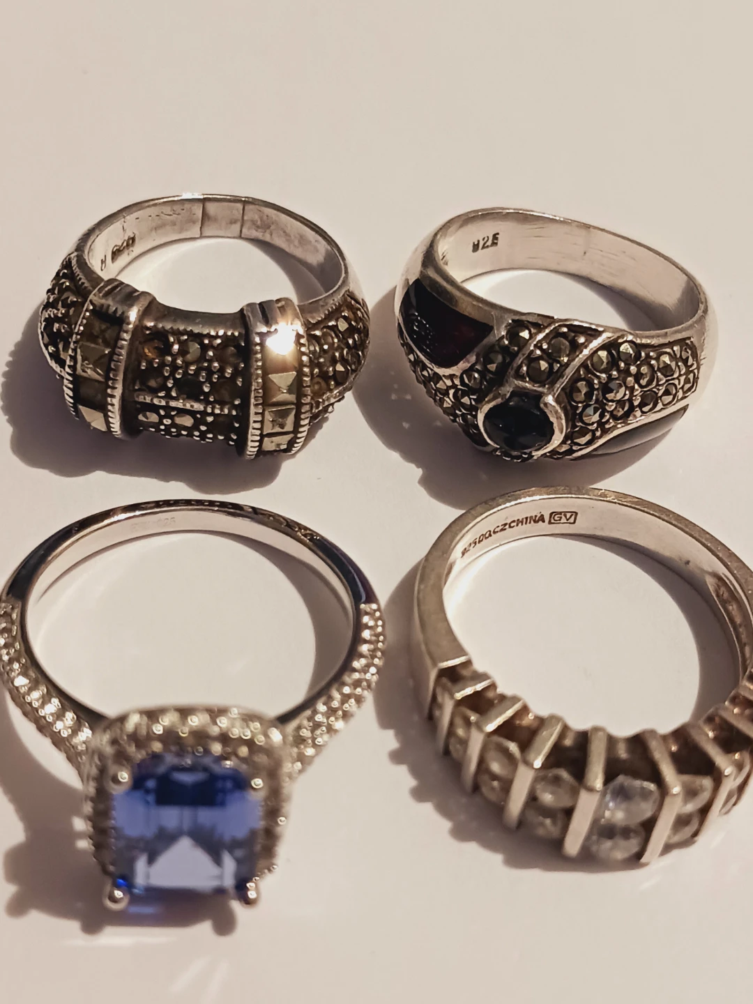 Lot of 4 Sterling Silver 925 Rings - photo 3
