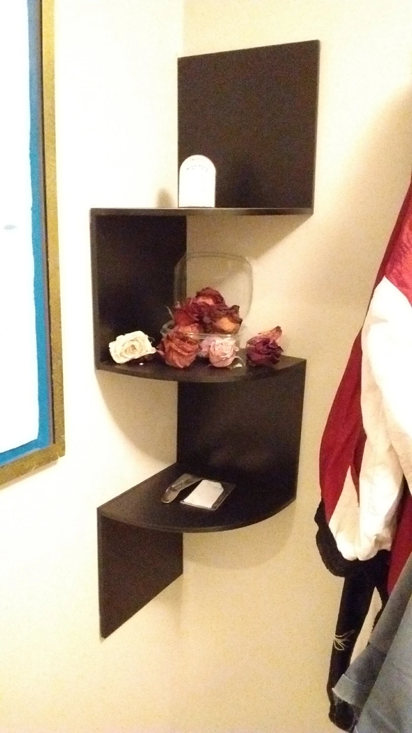 ⚽ Elegant Wood Floating Corner 3 Shelf kit