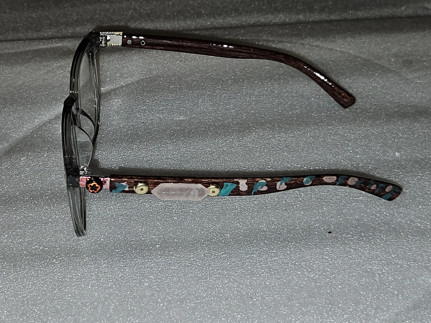 Clear Frame Anti Blue Light Glasses with Decorative Temples - photo 3