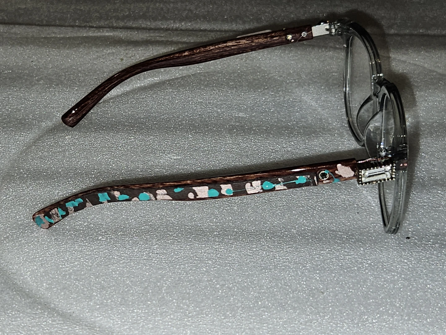 Clear Frame Anti Blue Light Glasses with Decorative Temples - photo 5