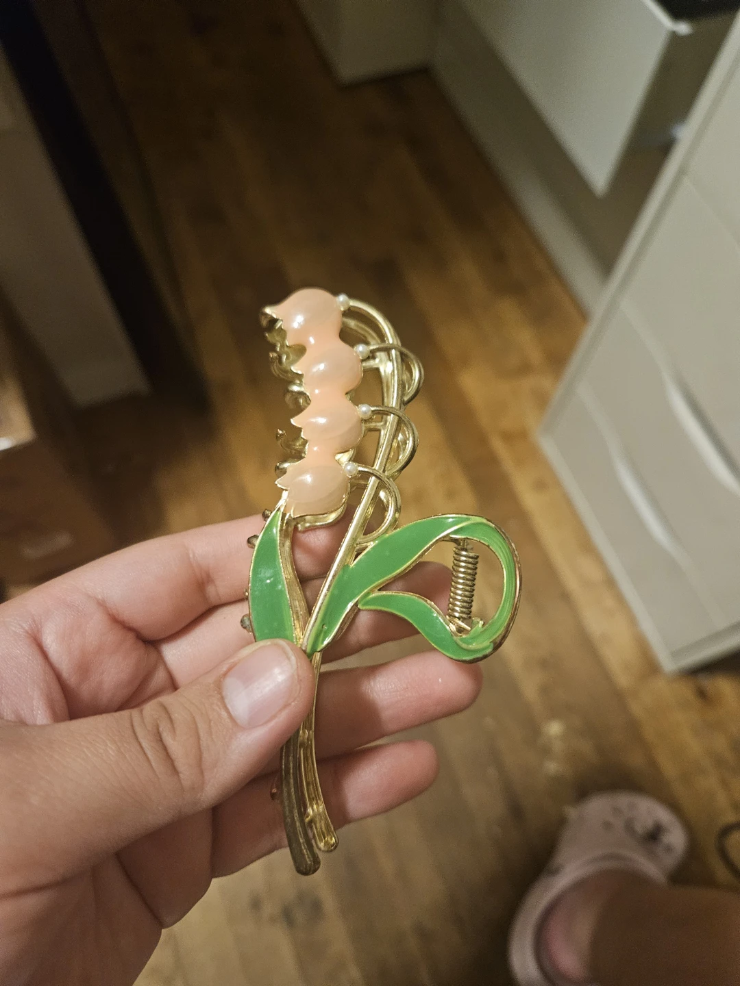 Gold Flower Hair Claw Clip - photo 2