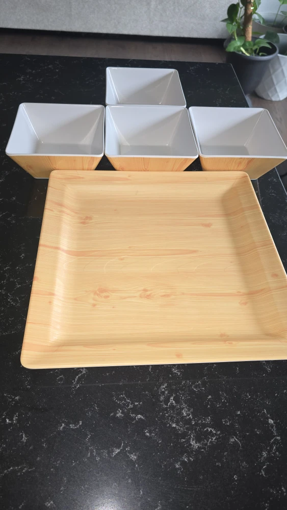 Serving Bowl Set with Tray