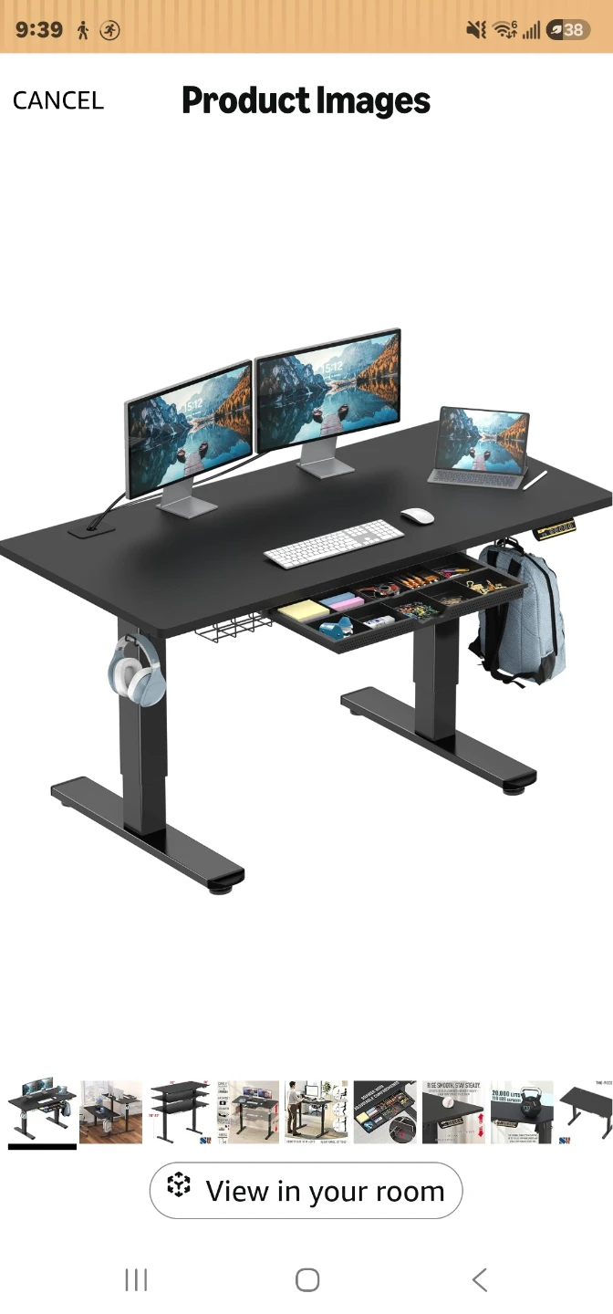 Adjustable Standing Desk with Drawer