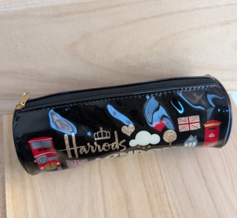 Harrods London zip pouch make up bag pencil case new without tag - photo 3