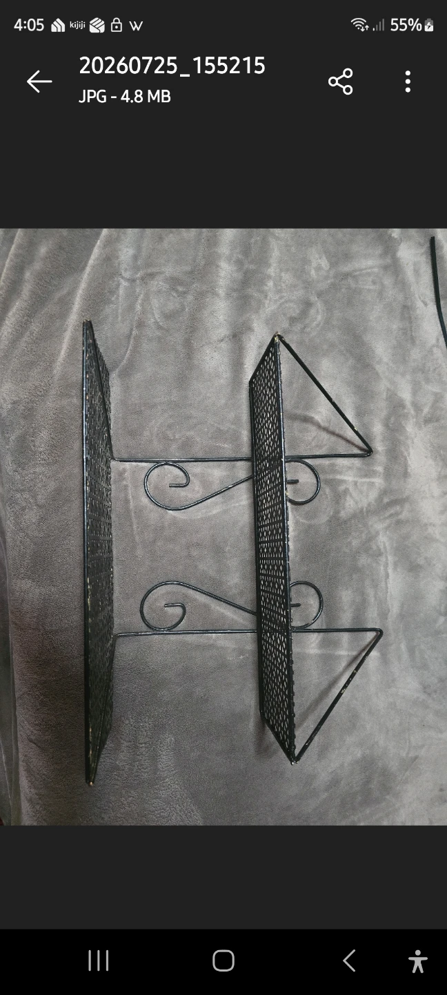 VINTAGE WIRE SHELF BLACK