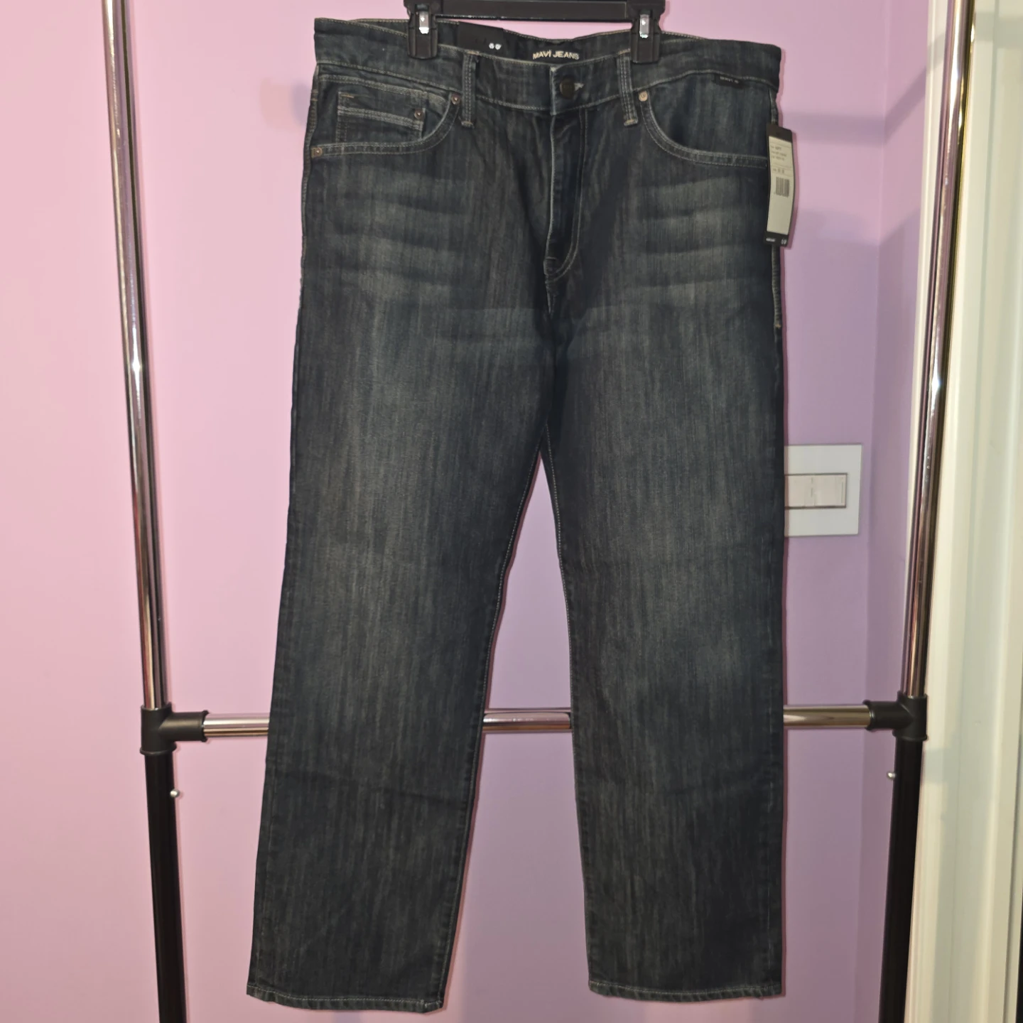 Mavi Jeans Matt Dark Wash Straight Fit Jeans Size 36/30 - photo 2
