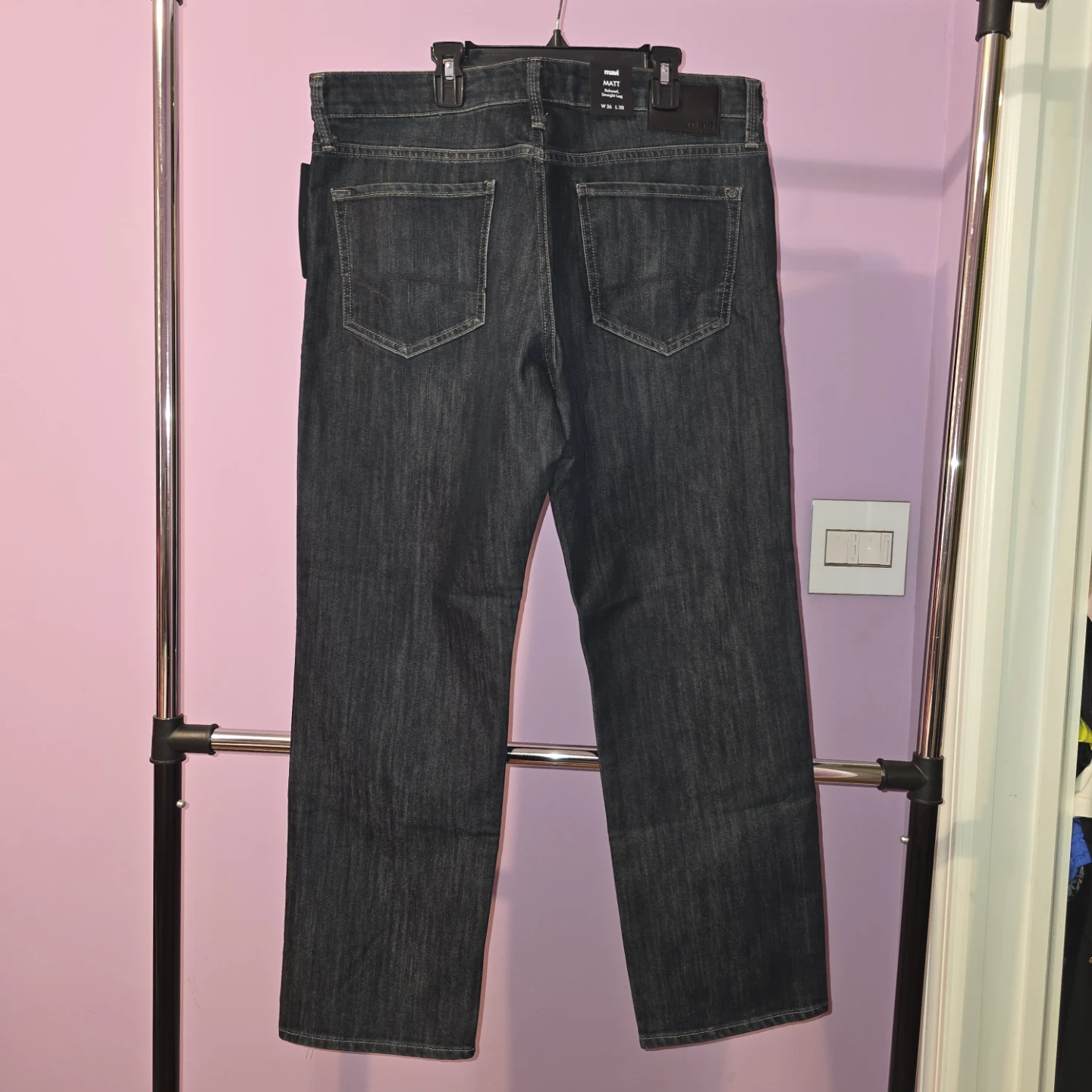 Mavi Jeans Matt Dark Wash Straight Fit Jeans Size 36/30 - photo 3