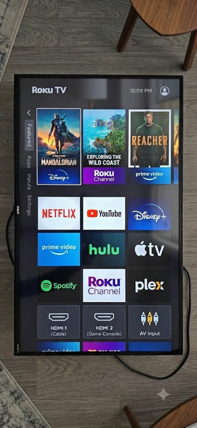 43" RCA / JVC Smart Roku TV – 4K UHD w/ Remote & Power Cable