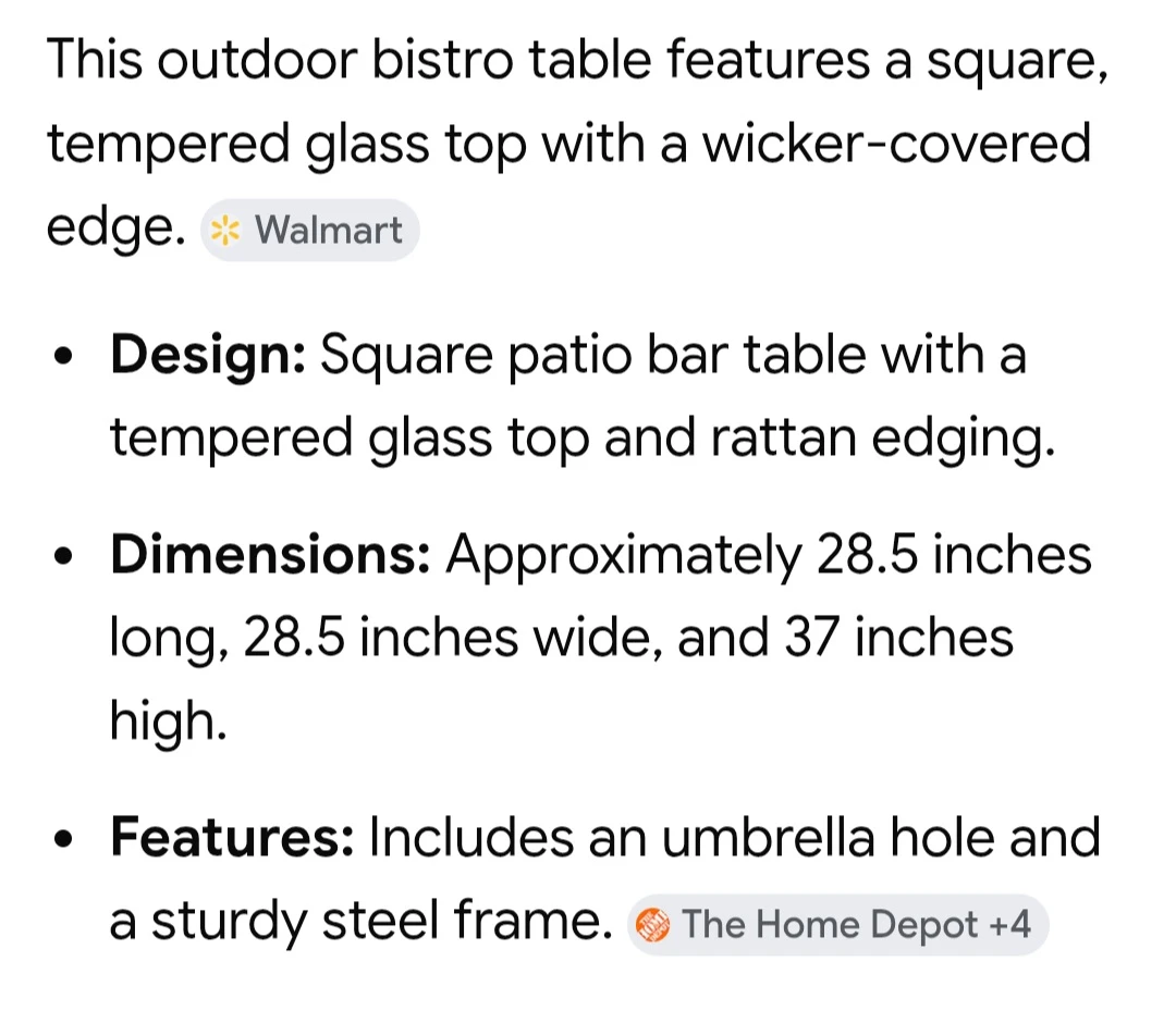 Outdoor Bar Table with Tempered Glass Top - photo 3