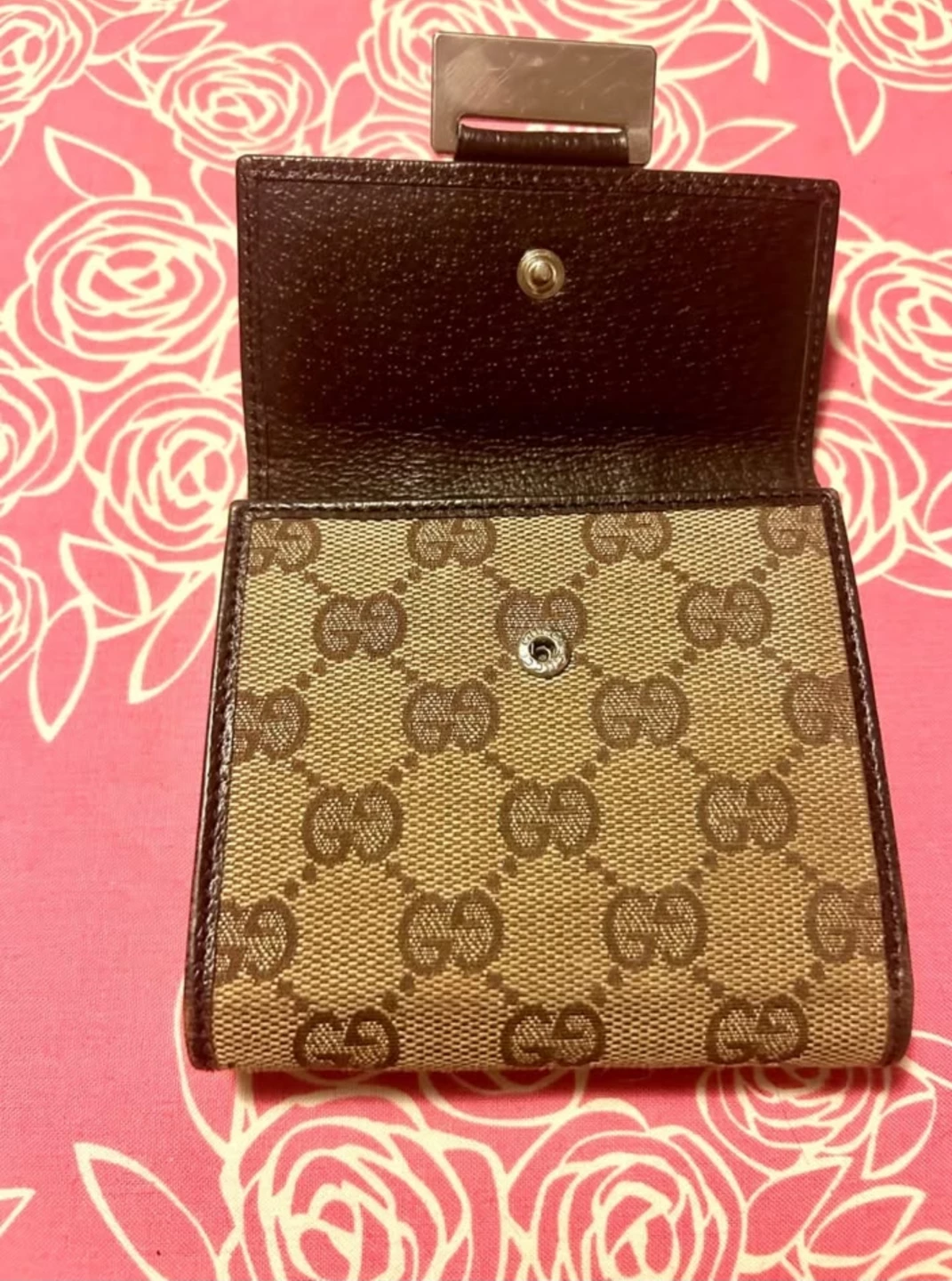 Vintage 1980s Gucci GG Canvas Web Trifold Wallet - photo 5