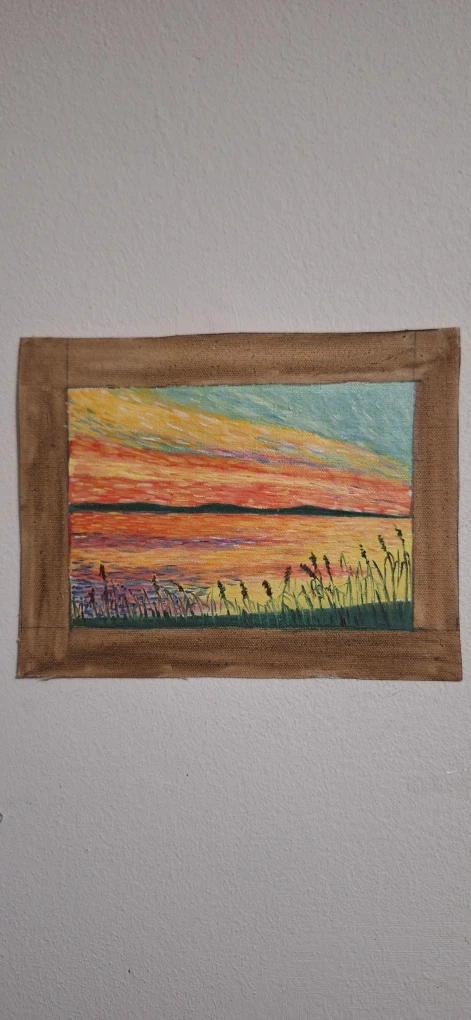 Sunset Landscape Impressionist Oil Painting