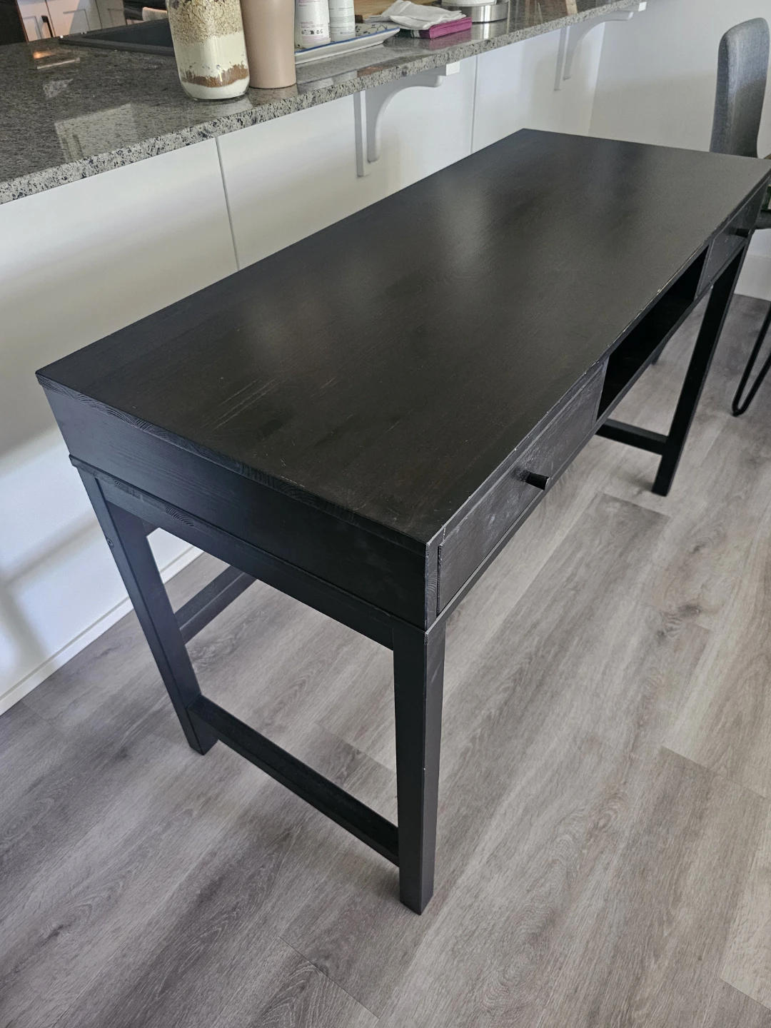 Black Ikea Wood Desk - photo 2