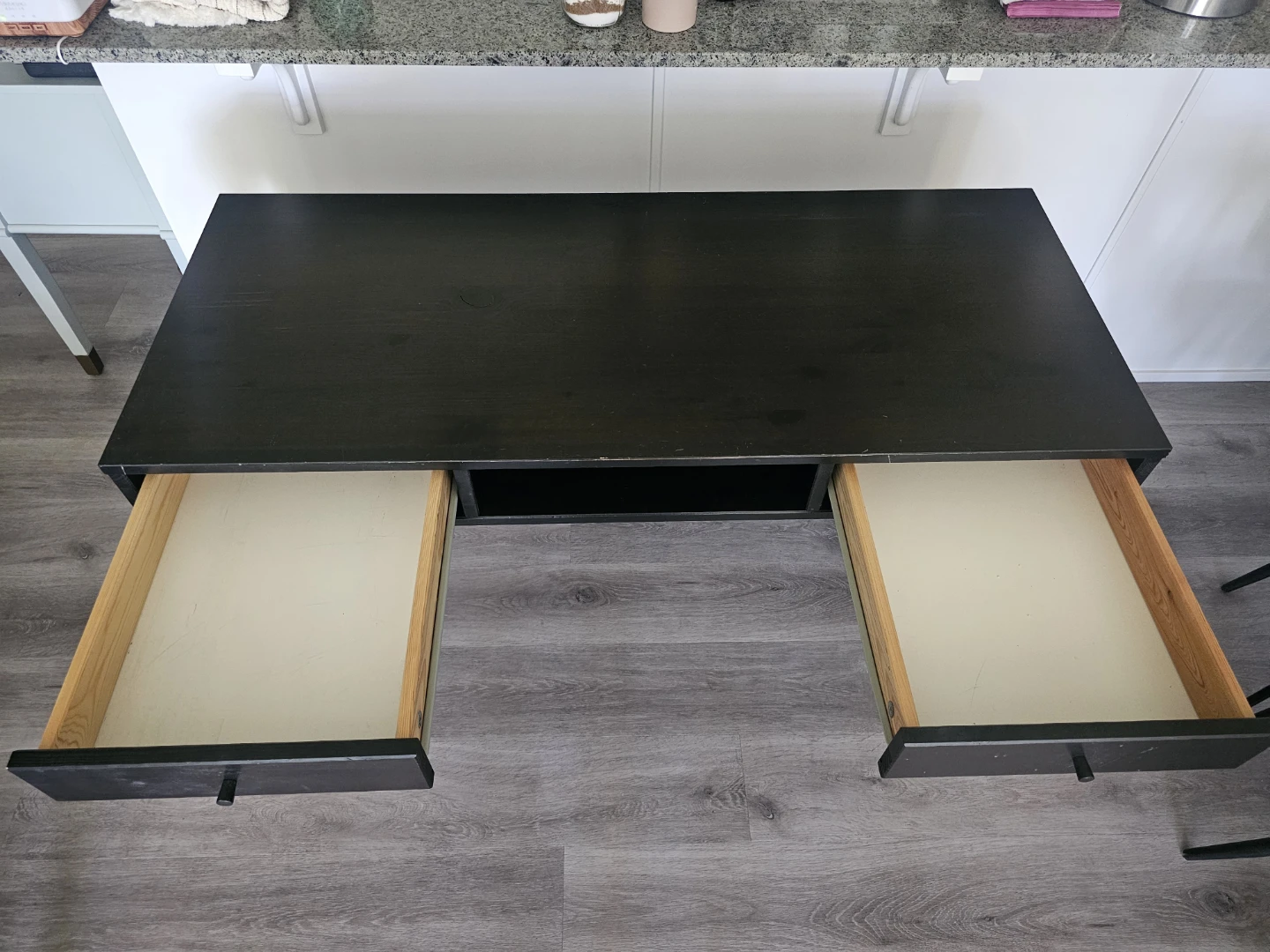 Black Ikea Wood Desk - photo 3