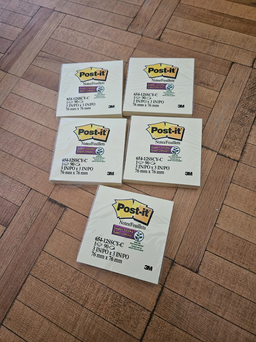 5 Pack Post-it Notes Super Sticky 3x3 Yellow - photo 2