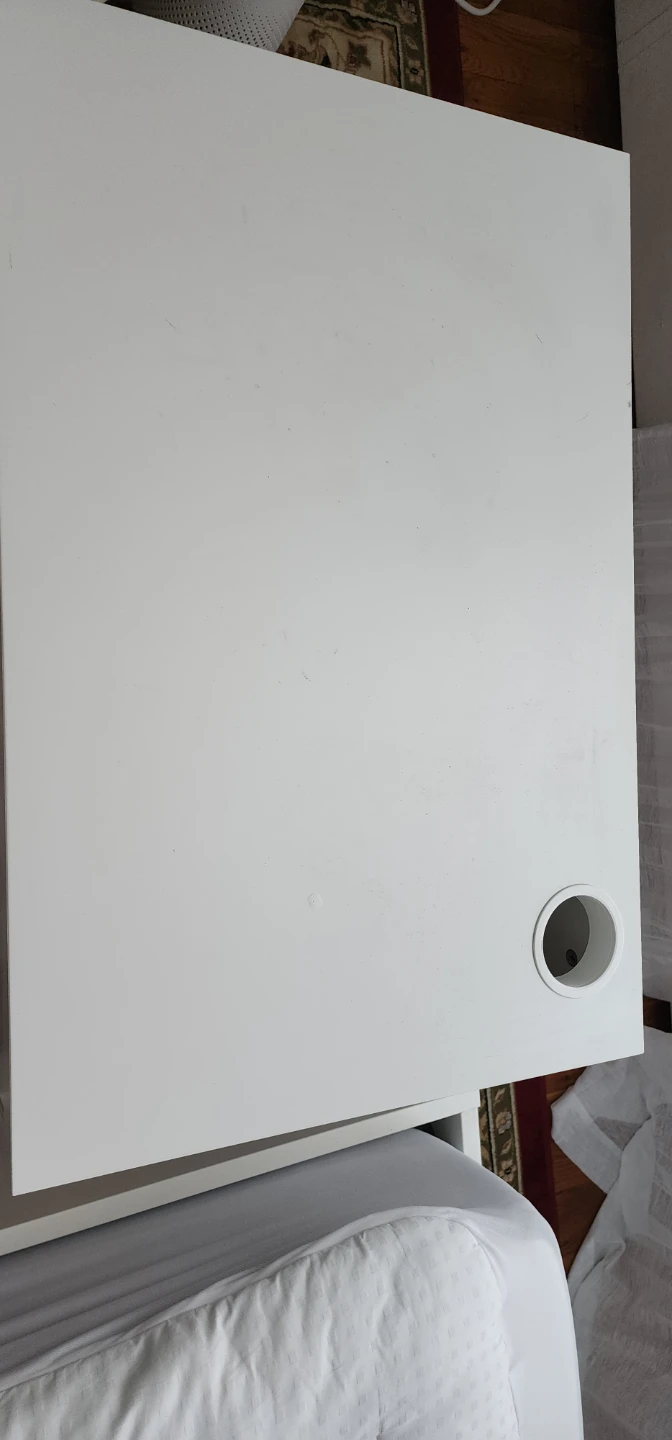 White Desk with Drawer - photo 2