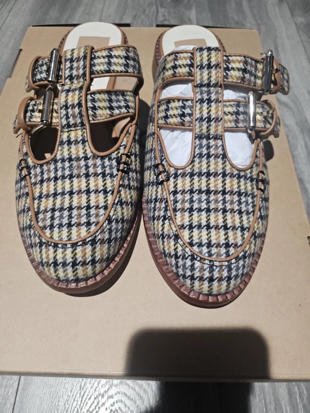 Dolce Vita Plaid Mule Loafers Size 8