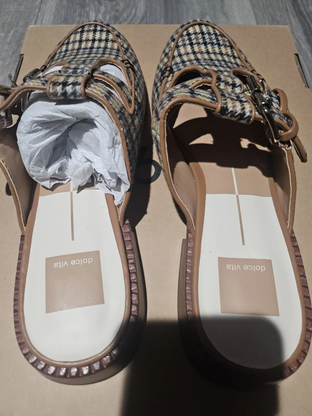 Dolce Vita Plaid Mule Loafers Size 8 - photo 4