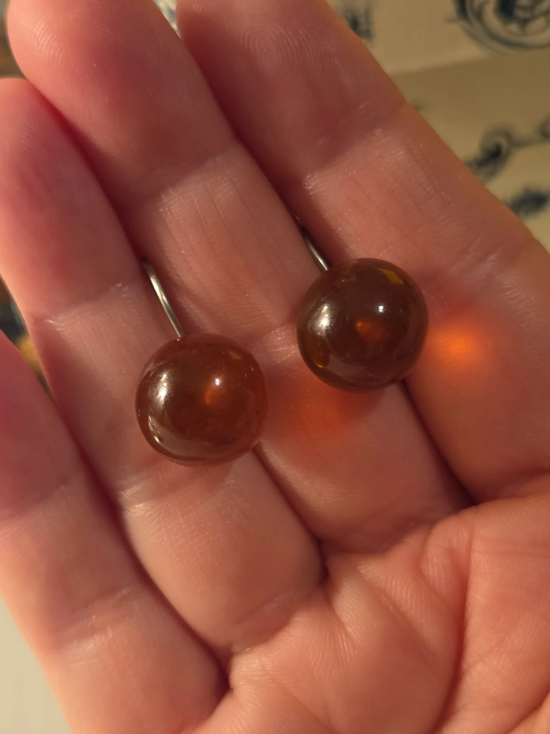 Amber Earrings with Sterling Silver Hooks - photo 5