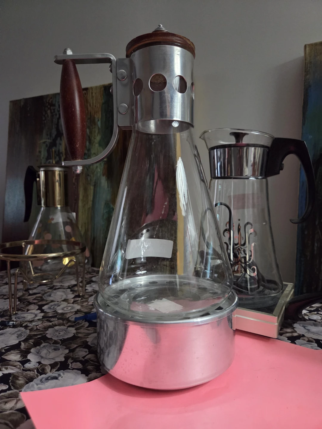 Vintage Glass and Aluminum Coffee Maker - photo 5