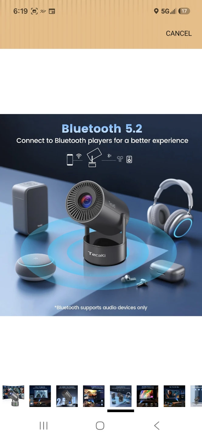 Tecaki 1080p Projector with Bluetooth 5.2 - photo 5