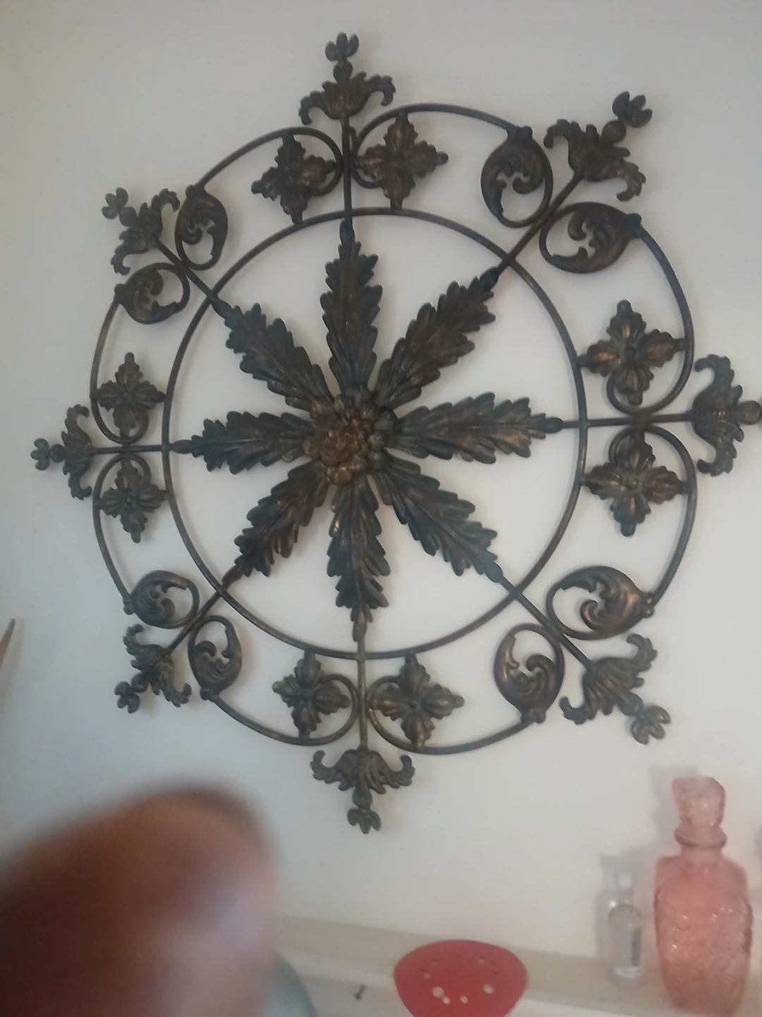 Ornate Metal Sunburst Wall Decor