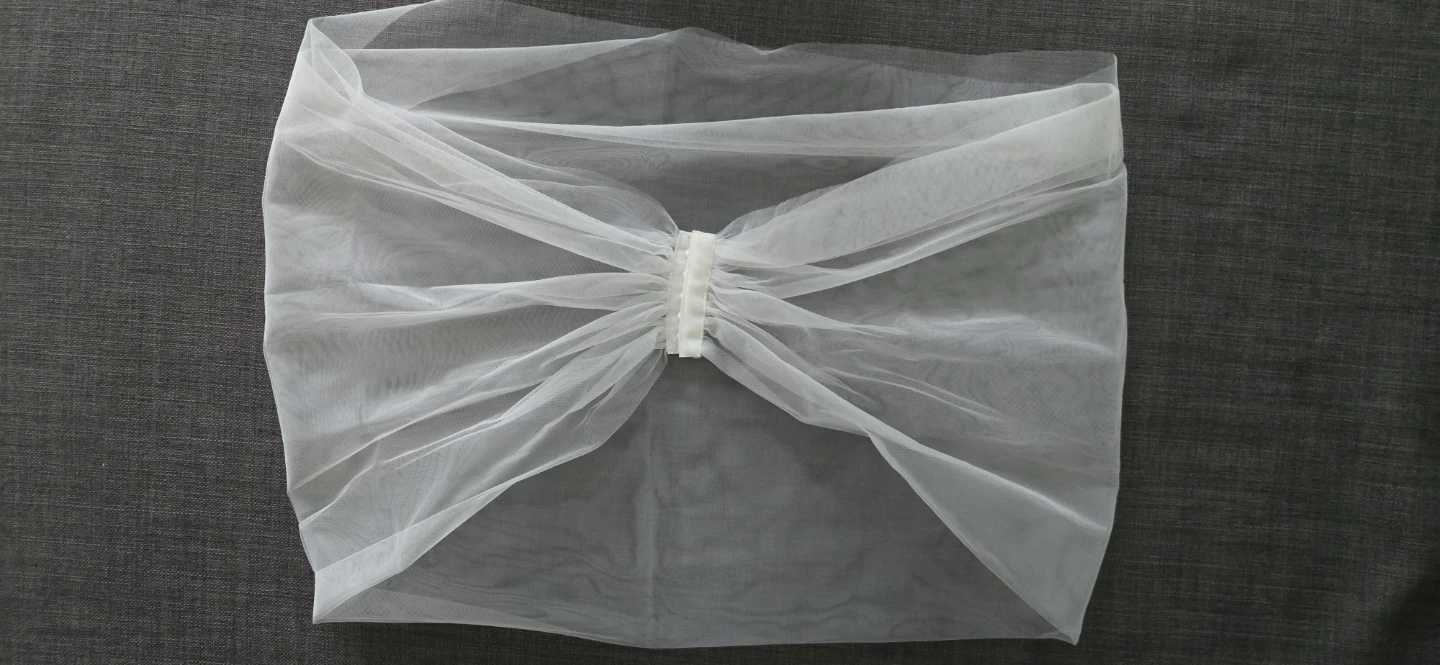 White Tulle Wedding Dress Overlay - photo 3