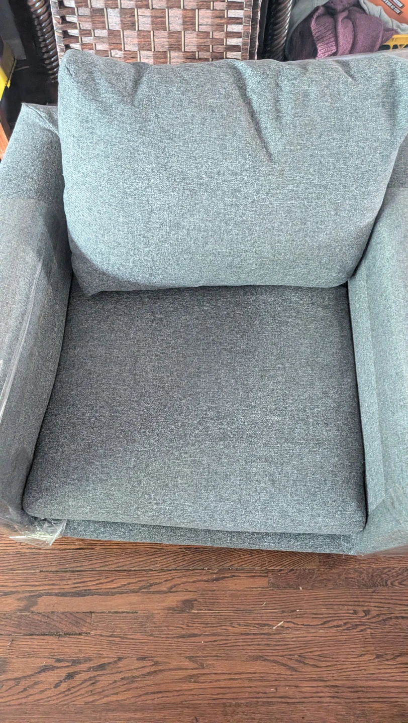 Ikea Grey Armchair washable cushion & back covers - photo 2