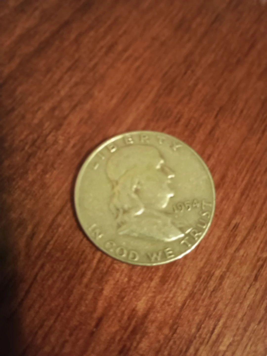 1954 Franklin Half Dollar Coin,( Silver coin) - photo 2