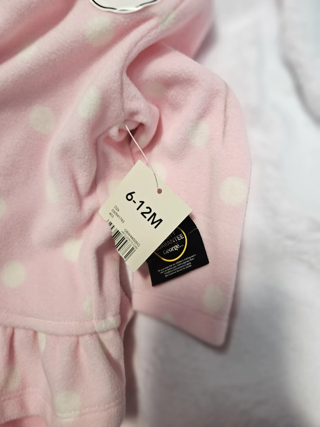 George Pink Polka Dot Fleece Set 6-12M, and dress - photo 4