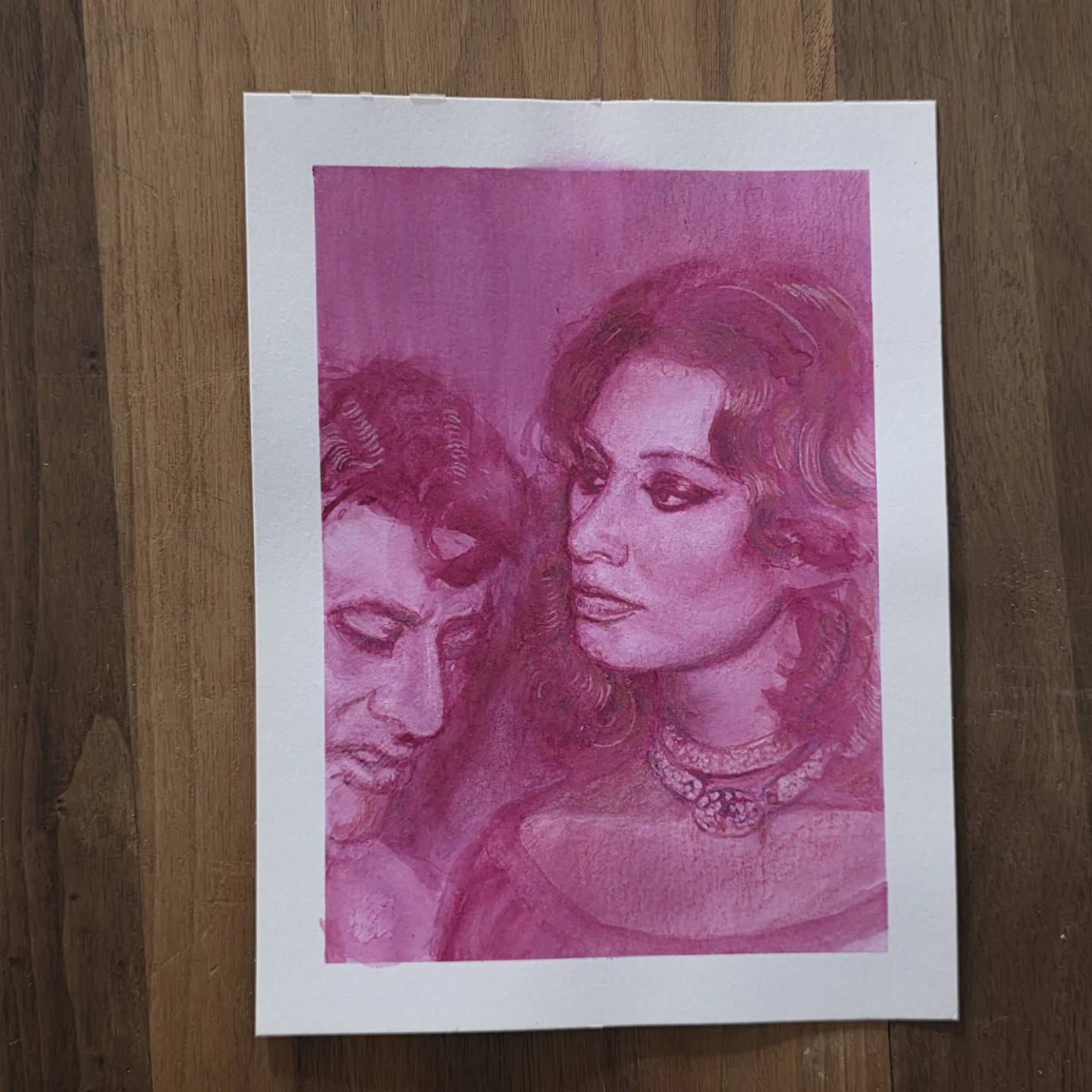 5×7 Portrait of Sophia Loren and Sylvester Stallone