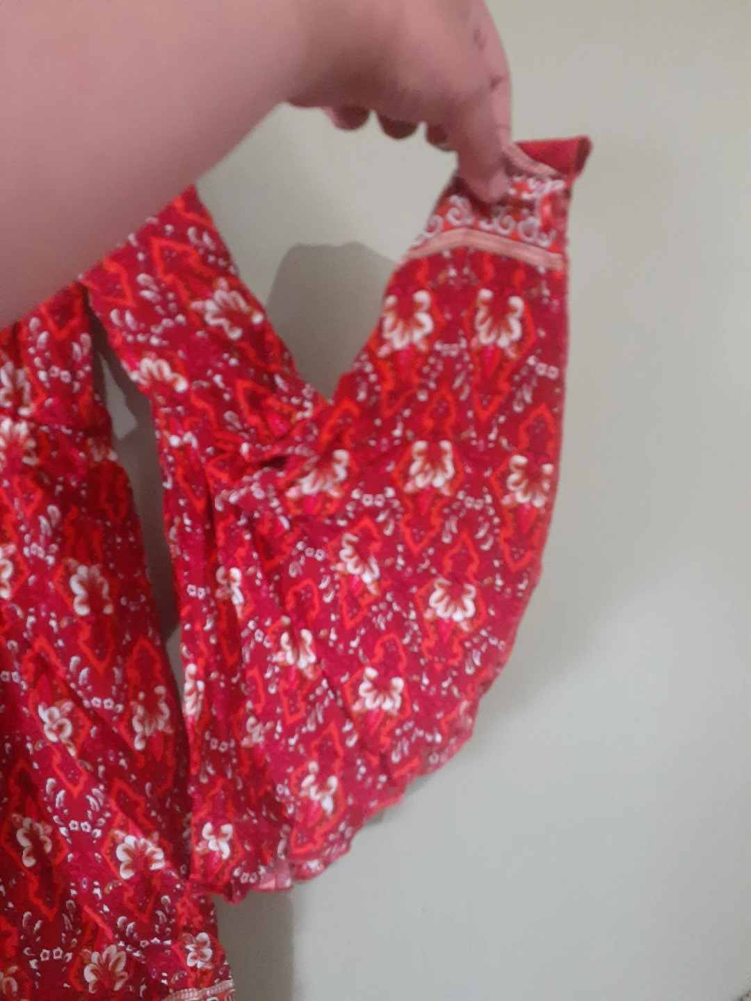 SHEIN CURVE Red Floral Print Maxi Dress - photo 4