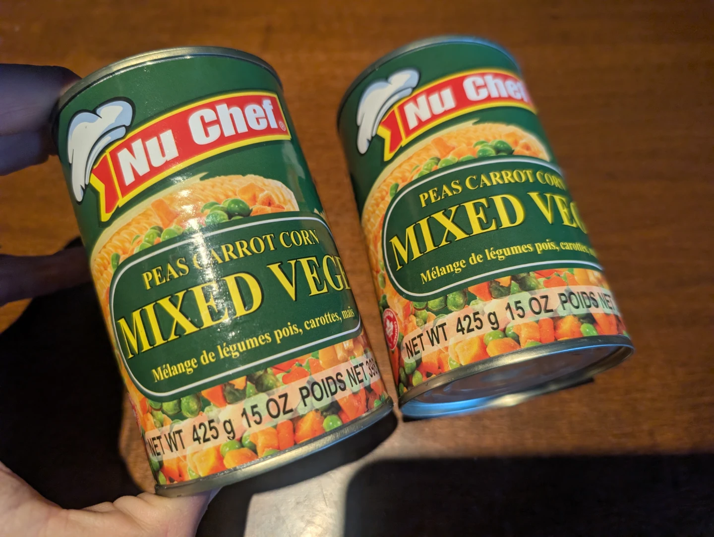 2x Nu Chef Mixed Vegetables cans