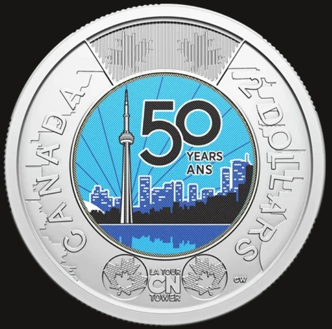 Canada 50 Years CN Tower $12 Coin