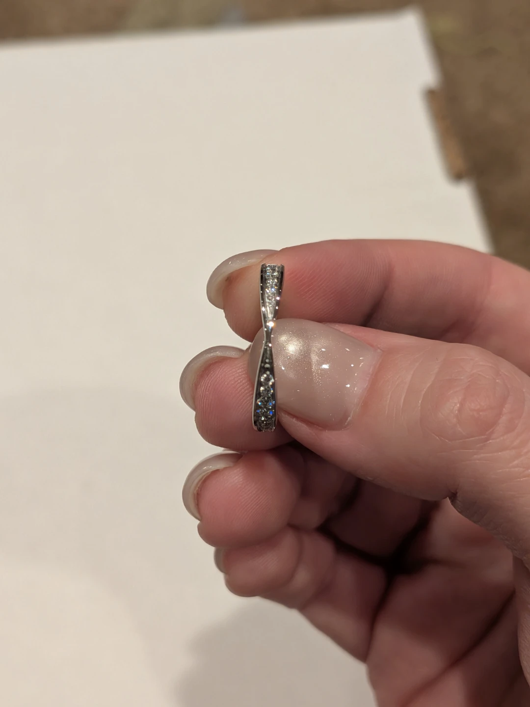 SS Twist Ring with Cubic Zirconia - photo 3