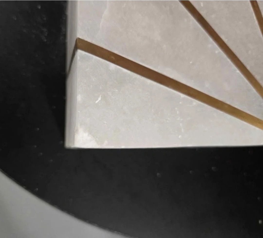 West Elm Handcrafted Alabaster Marble Sunburst Bookends - photo 3