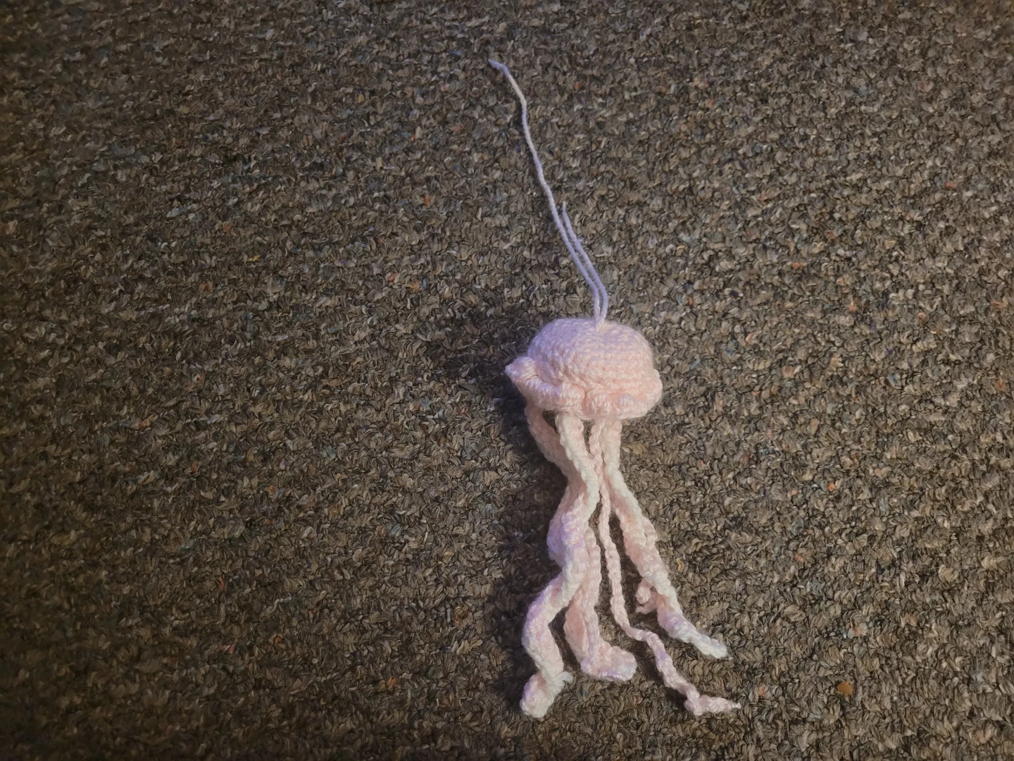 Crocheted Pink Jellyfish Ornament - photo 2