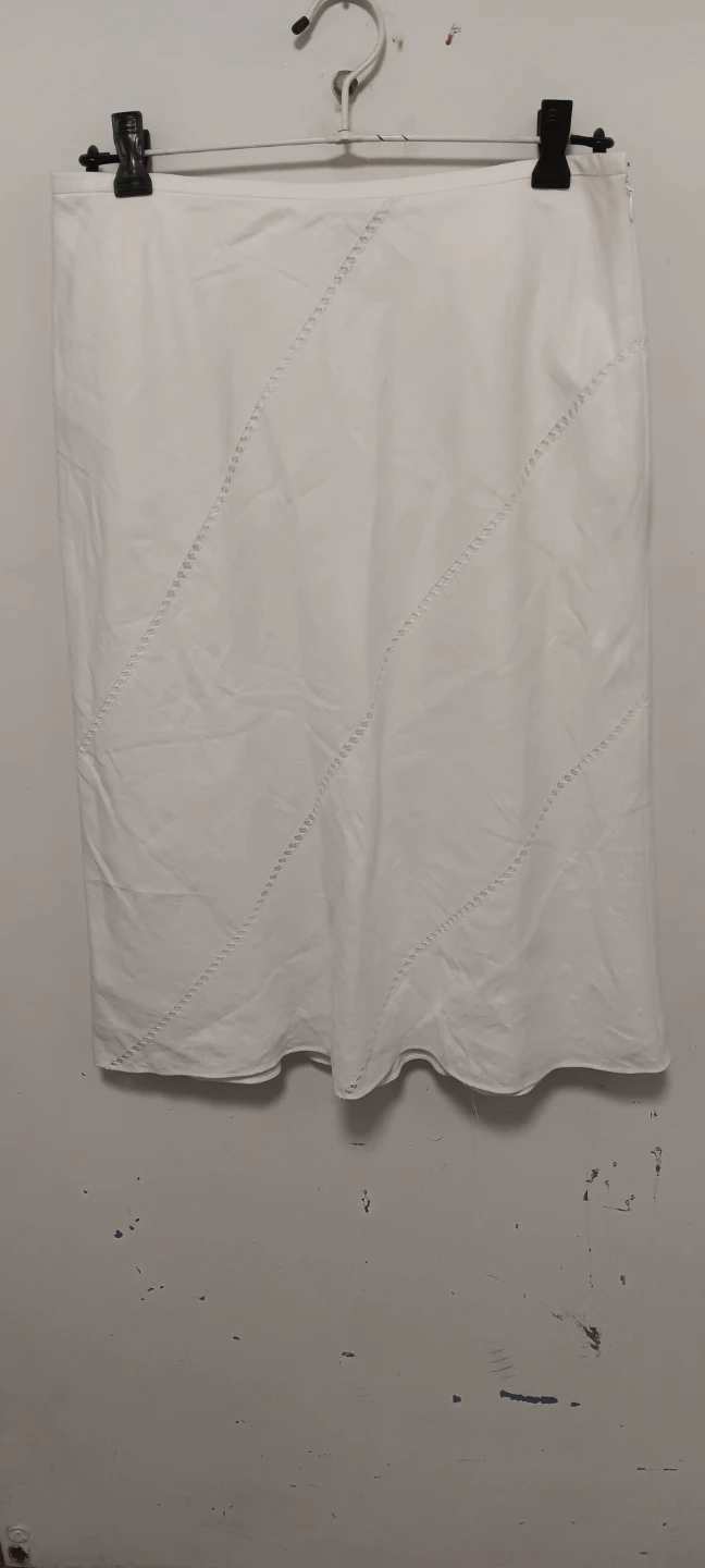 Ann Taylor LOFT White Linen Skirt Size 6