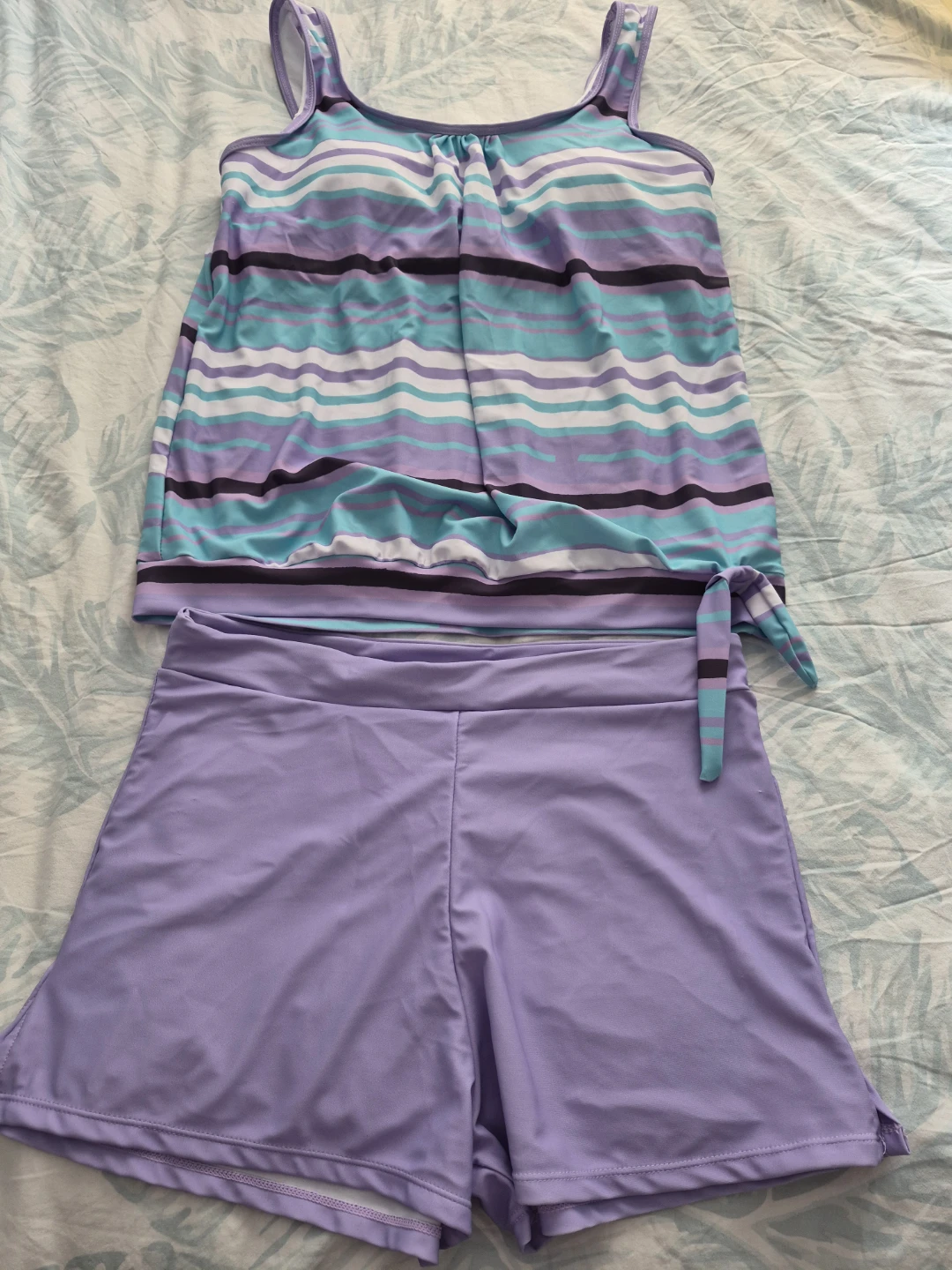 Striped Swimsuits Tankini set ladies size xl