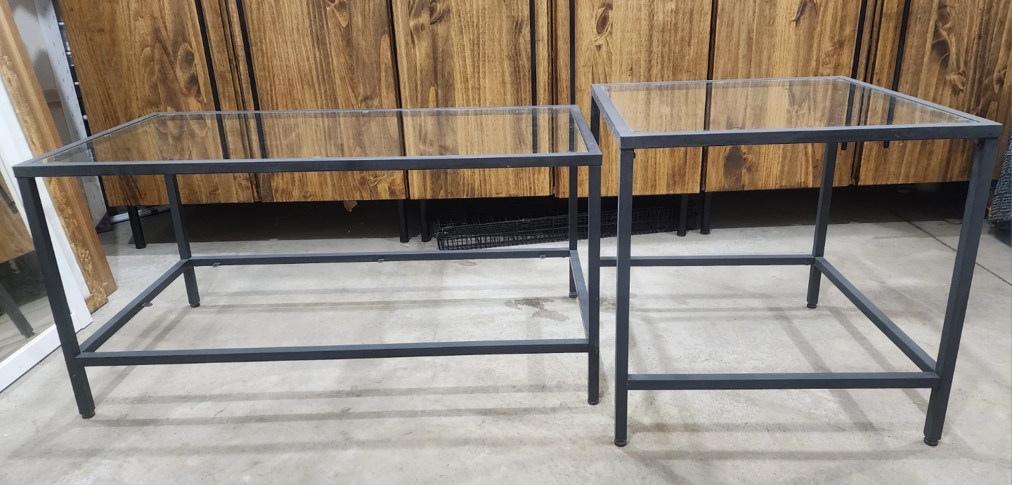 Nestling Coffee Tables - Glass & Metal - photo 3