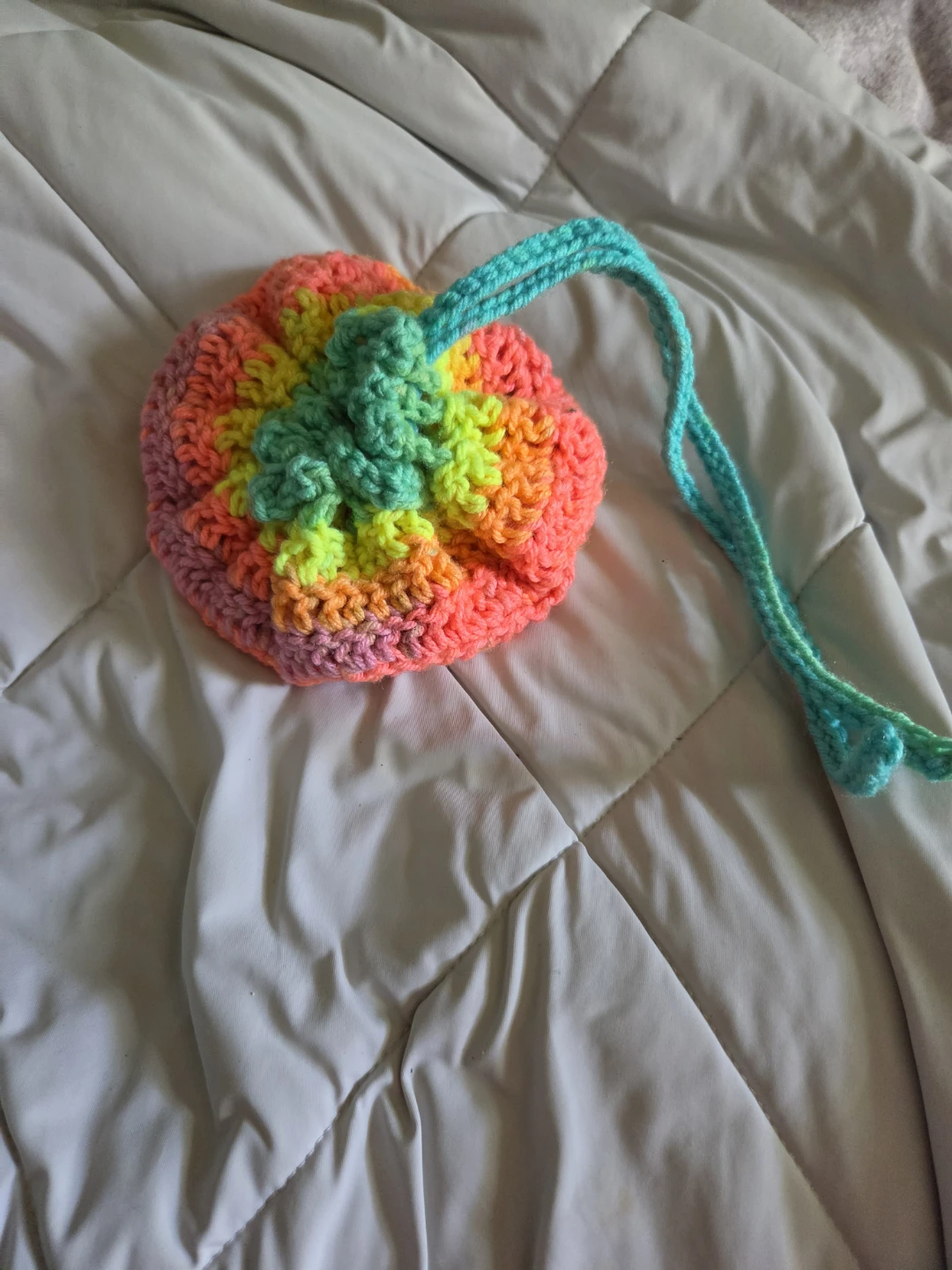 Crochet Dice Bag / rolling tray draw string - photo 2