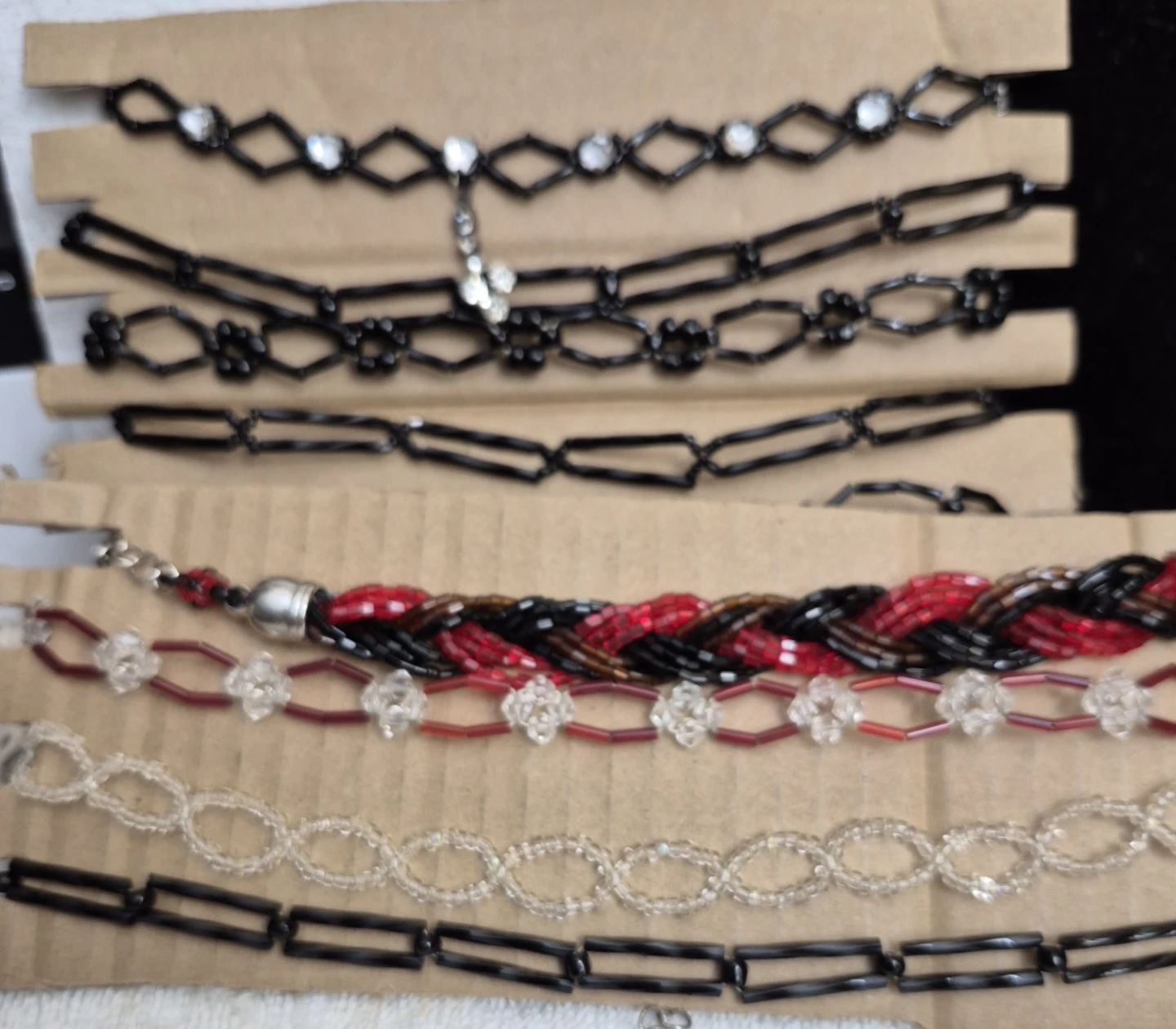 new Black Beaded Choker Necklace