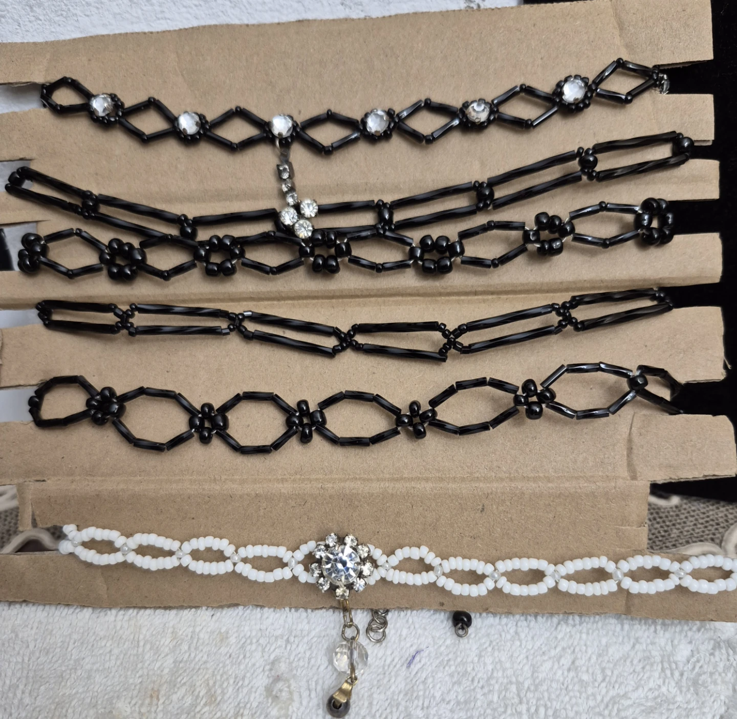 new Black Beaded Choker Necklace - photo 4