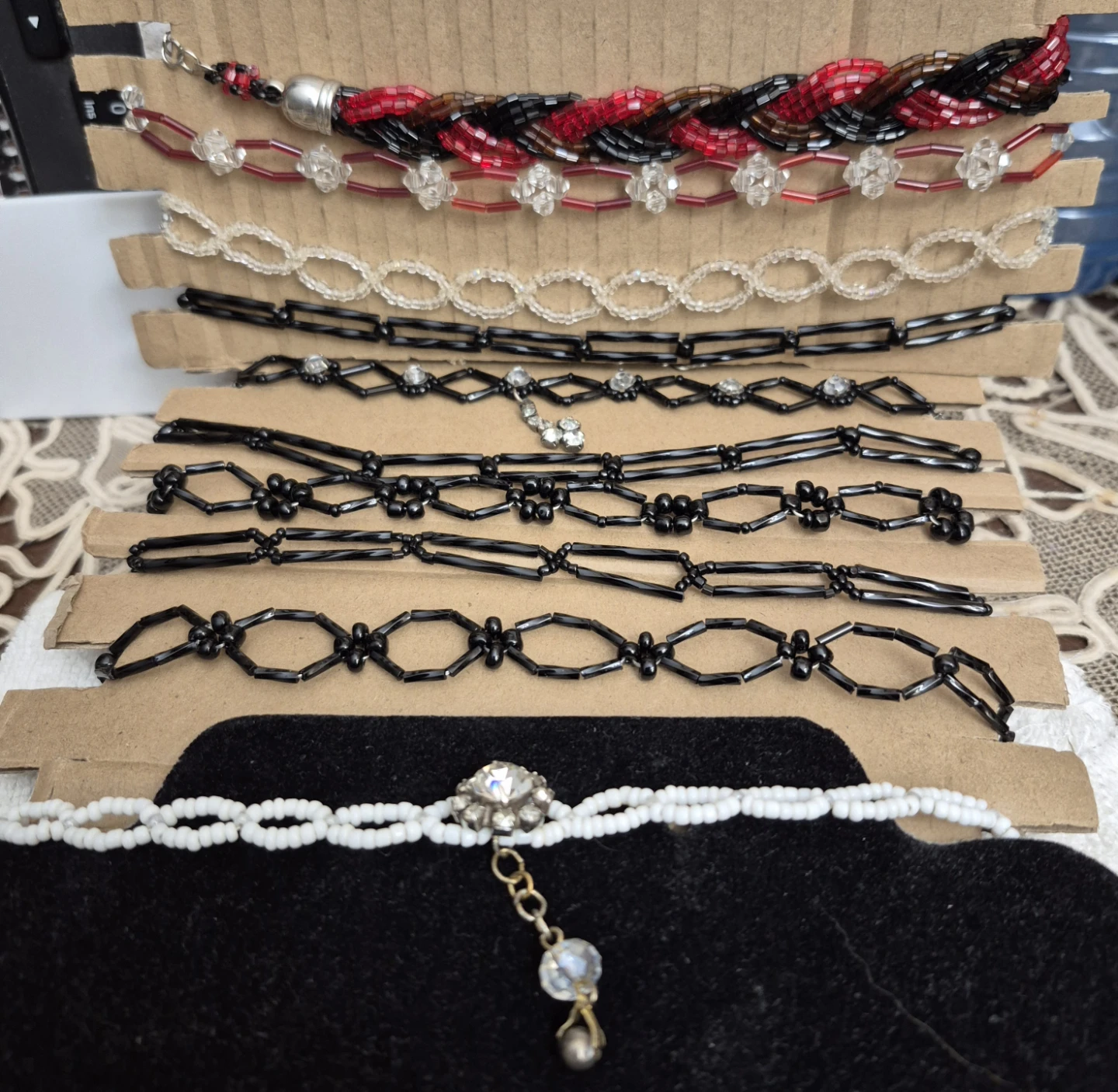 new Black Beaded Choker Necklace - photo 5