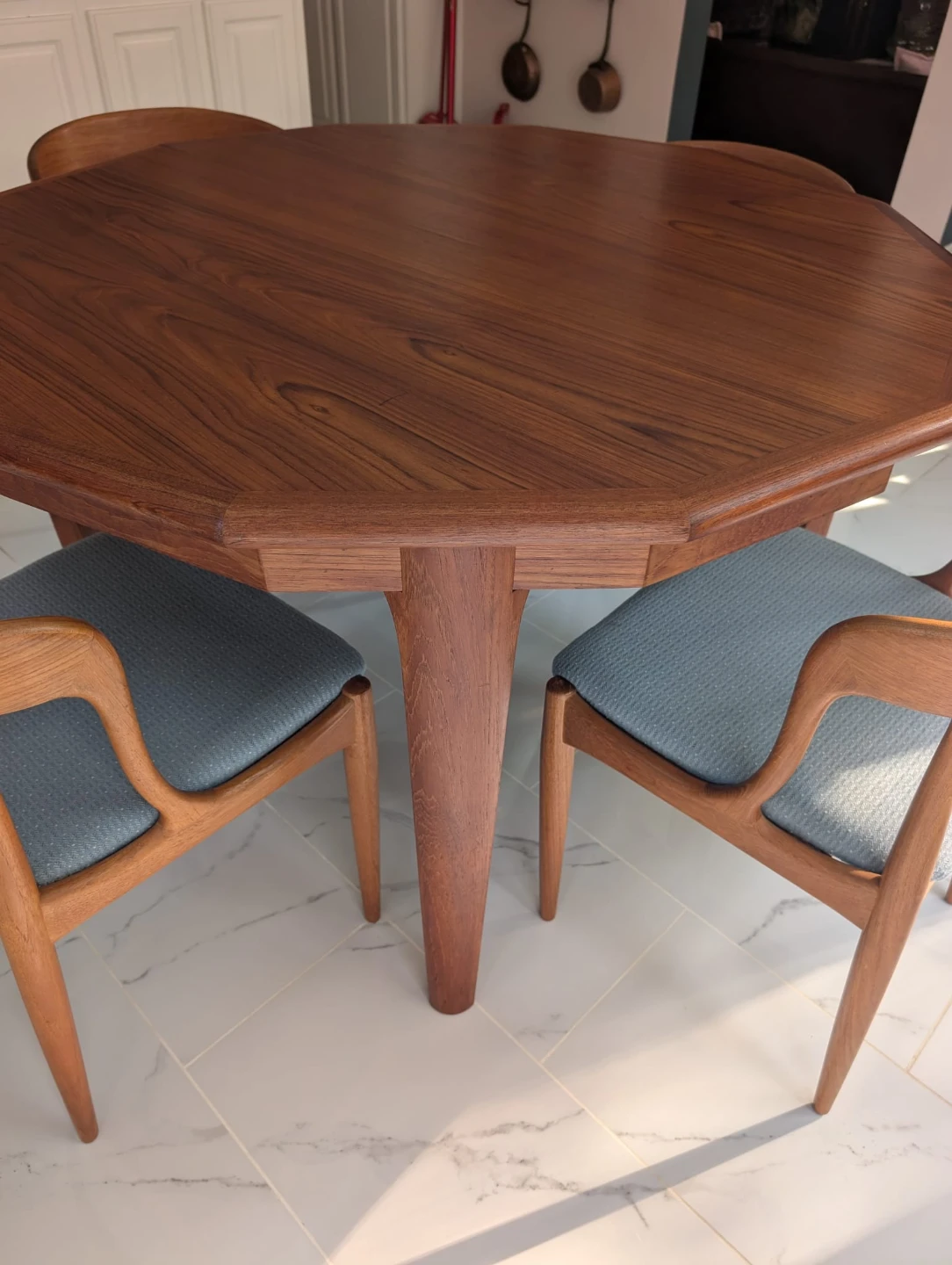 Mid Century Teak Extendable Dining Table - photo 4